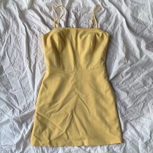 Yellow checkered dress